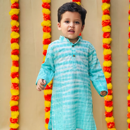 BLUE SPLASH TIE-DYE KURTA