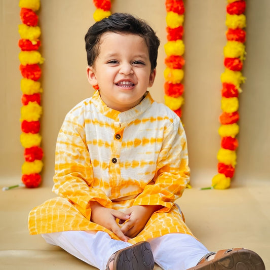 ORANGE CRUSH TIE-DYE KURTA