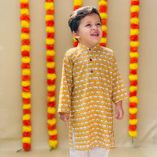 MUSTARD TUSKY KURTA