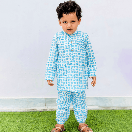 BLUE ELEPHANT KURTA SET