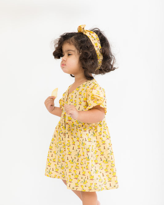 Little Duckling frock with hair band